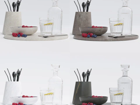 Decorative set Lantic Colonial CORE 3D Model
