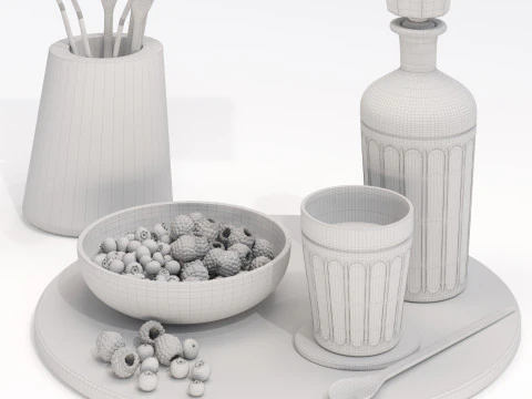 Decorative set Lantic Colonial CORE 3D Model