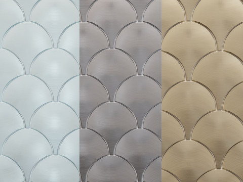 Porcelanosa LAntic Colonial Gravity Aluminum Shell metal mosaic 3Dモデル