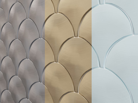 Porcelanosa LAntic Colonial Gravity Aluminum Shell metal mosaic 3Dモデル