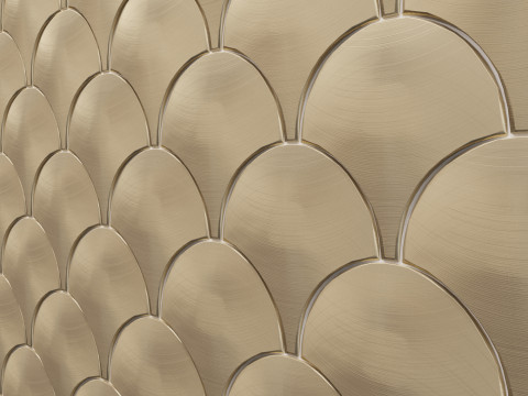 Porcelanosa LAntic Colonial Gravity Aluminum Shell metal mosaic 3Dモデル