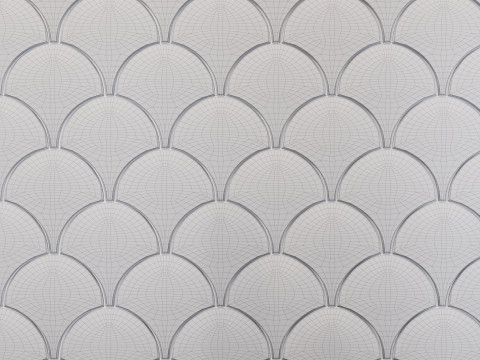 Porcelanosa LAntic Colonial Gravity Aluminum Shell metal mosaic 3Dモデル