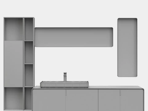 Bathroom furniture Gamadecor Ciclo 3D Model