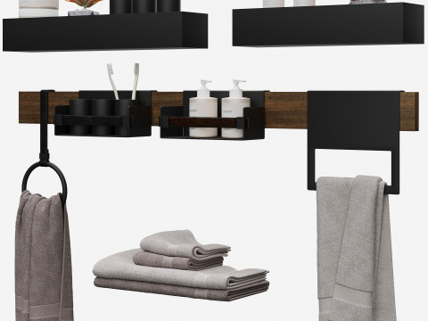 Bathroom Accessories Gamadecor 3D Модель