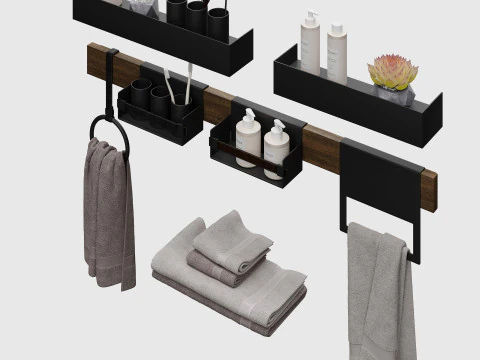 Bathroom Accessories Gamadecor 3D Model