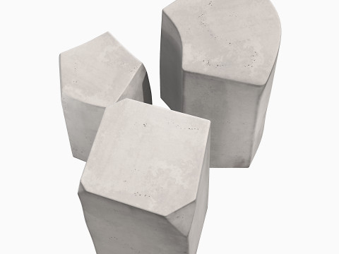 WHITE SIDE TABLE by Tanika Jellis Modello 3D