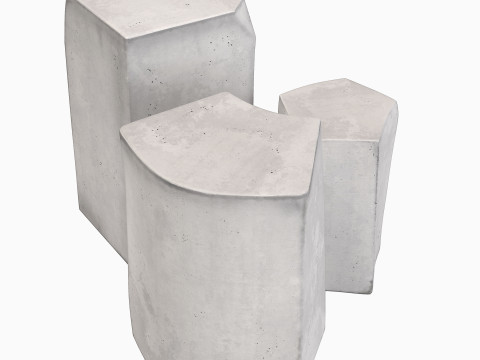 WHITE SIDE TABLE by Tanika Jellis Modello 3D