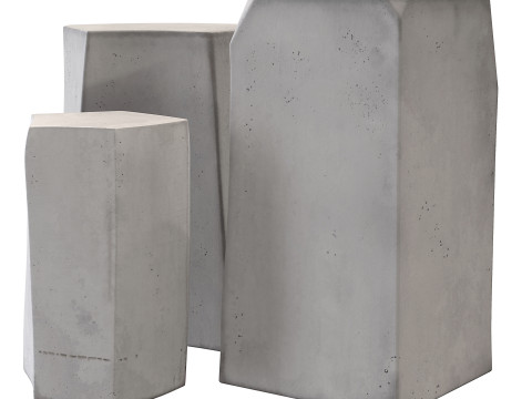 WHITE SIDE TABLE by Tanika Jellis Modello 3D