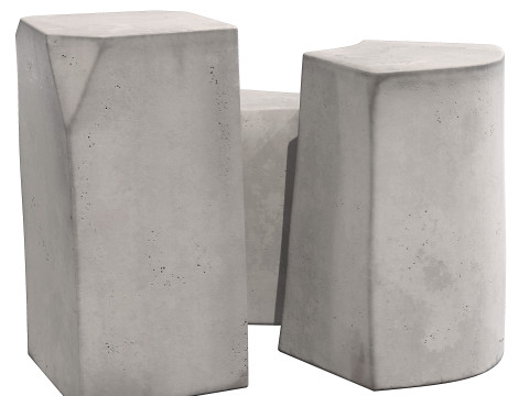 WHITE SIDE TABLE by Tanika Jellis Modello 3D