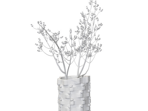 Ceramic Bolt Vase by Floris Wubben Rosehip Modèle 3D