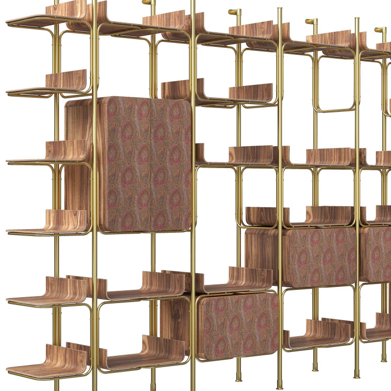 ETRO BENT modular bookcase 3D Model .c4d .max .obj .3ds .fbx .stl .blend 