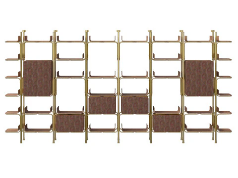 ETRO BENT modular bookcase 3D Model
