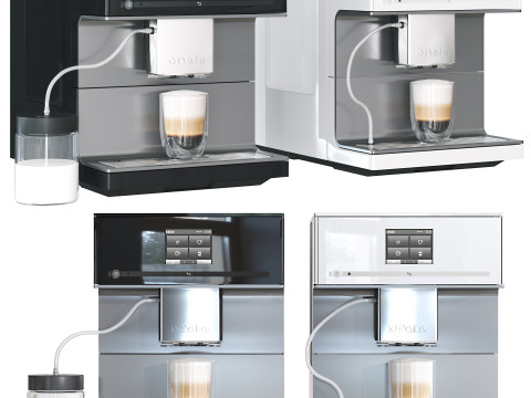 Miele Coffee Machine CM 7350 blackwhite color Modello 3D