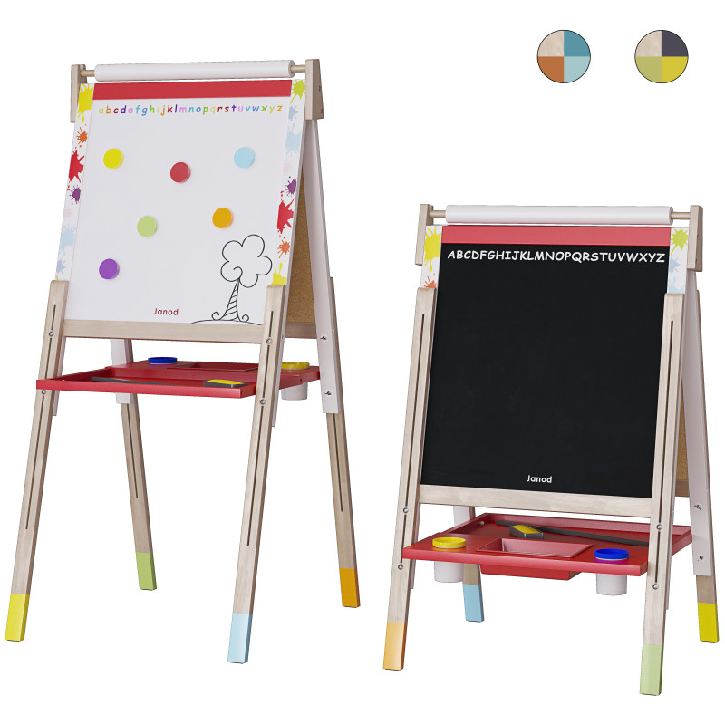 Easel Janod 3 colors 3Dモデル .c4d .max .obj .3ds .fbx .stl .blend