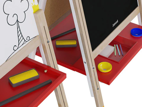 Easel Janod 3 colors 3D Model