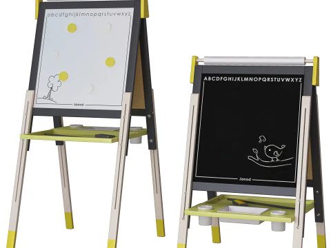 Easel Janod 3 colors 3D Model