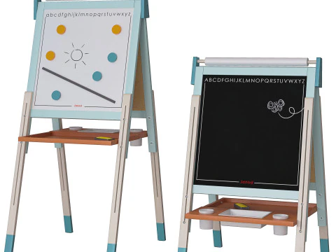 Easel Janod 3 colors 3D Model