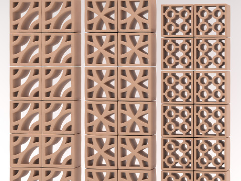 Bloques cerámicos Terratinta. Modelo 3D