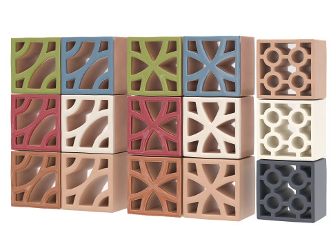 Bloques cerámicos Terratinta. Modelo 3D