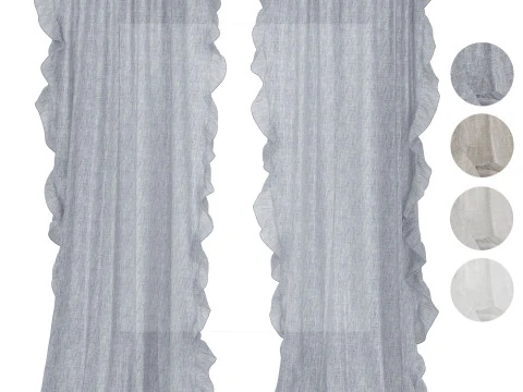 Шторы с рюшами Карниз Интерстиль Эпилог 3D Модель