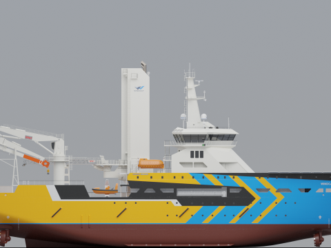 CSOV Wincat Offshore Model 3D