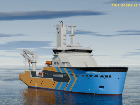 CSOV Wincat Offshore 3D Model