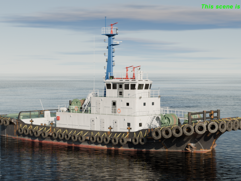 Tugboat 3D Model