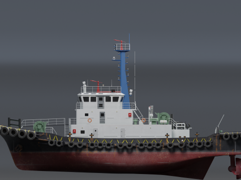 Tugboat 3D मॉडल