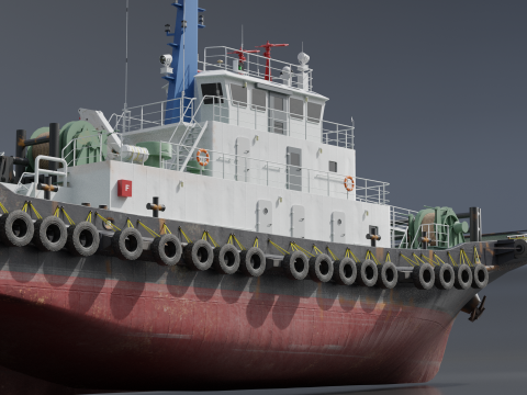 Tugboat 3D मॉडल