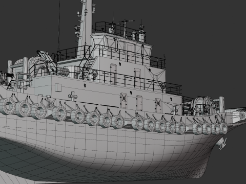 Tugboat 3D मॉडल