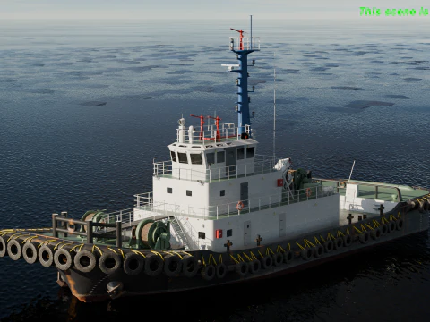 Tugboat 3D Model