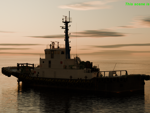 Tugboat 3D मॉडल