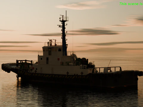 Tugboat 3D Model