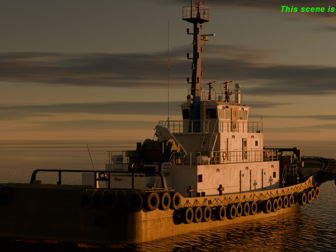Tugboat 3D मॉडल