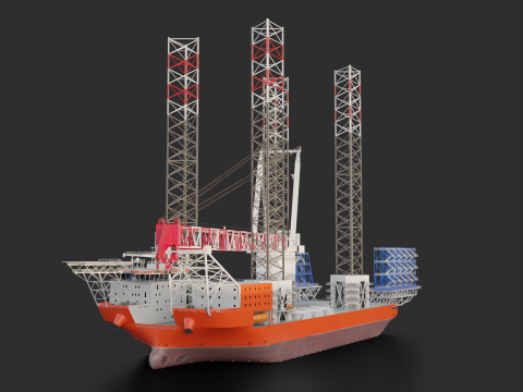Jack-up Construction 3D Model