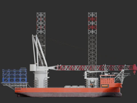 Jack-up Construction 3D Model