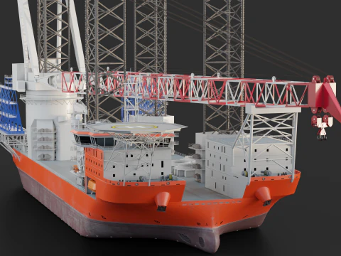 Jack-up Construction 3D Model