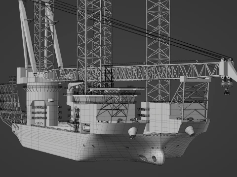 Jack-up Construction 3D Model
