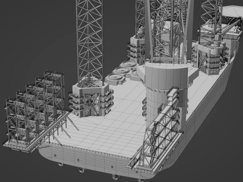 Jack-up Construction 3D Model