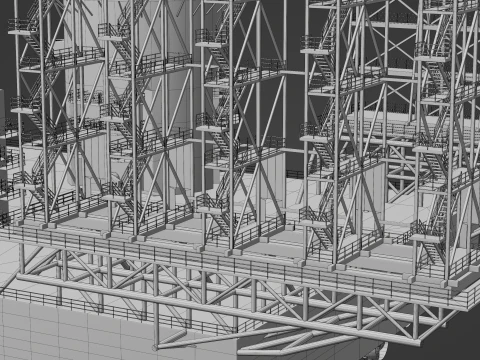 Jack-up Construction 3D Model