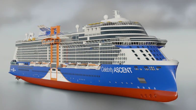 Cruise Ship Celebrity 3D Model .c4d .max .obj .3ds .fbx .stl .blend