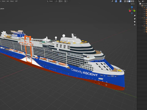 Cruise Ship Celebrity 3D Model