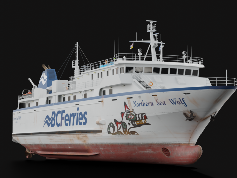 Buque de carga de pasajeros Modelo 3D