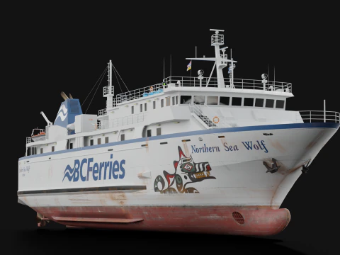 Passagierfrachtschiff 3D Modell