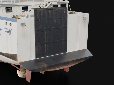 Pasażerski statek towarowy Model 3D