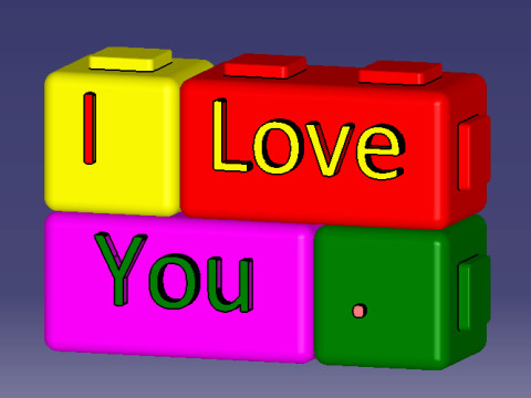 English Alphabet Keyboard BlockType1 Model do druku 3D