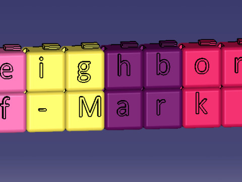 English Alphabet Keyboard BlockType2 Modello di stampa 3D