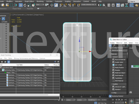 Samsung Galaxy S25 Edge Titanium Icyblue 3D 모델