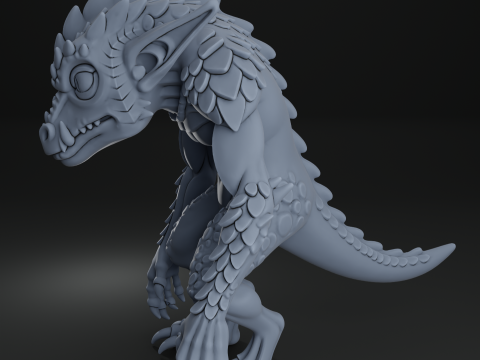 Draconic Kobold - Free Dragon skull Warhammer - 5e DnD Wargame Tabletop RPG 3D 打印模型
