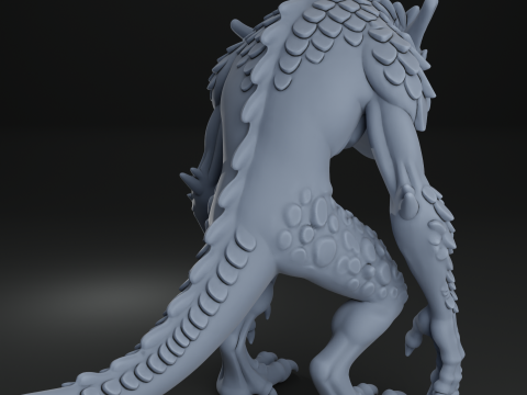 Draconic Kobold - Free Dragon skull Warhammer - 5e DnD Wargame Tabletop RPG 3D 打印模型